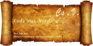 Csényi Virág névjegykártya