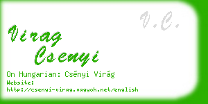 virag csenyi business card