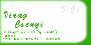 virag csenyi business card